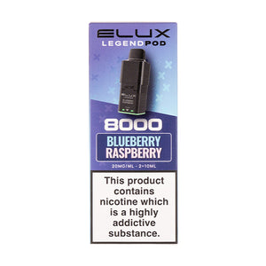 Blueberry Raspberry Legend 8000 Prefilled Pod + Refill by Elux