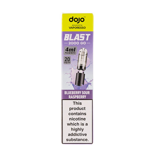 Blueberry Sour Raspberry Dojo Blast 2000 Go Prefilled Pod + Refill by Vaporesso