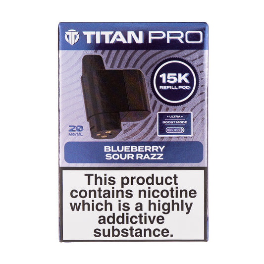 Blueberry Sour Razz Pro 15K Prefilled Pod + Refill by Titan