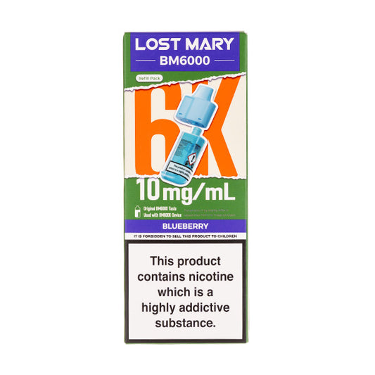 Blueberry BM6000 Prefilled Pod + Refill by Lost Mary - 10mg