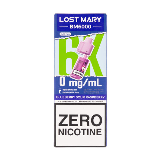 Blueberry Sour Raspberry BM6000 Prefilled Pod + Refill by Lost Mary - 0mg