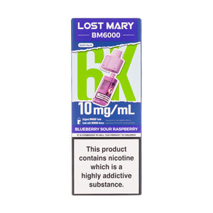 Blueberry Sour Raspberry BM6000 Prefilled Pod + Refill by Lost Mary - 10mg