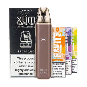 OXVA Xlim Go 2 Pod Kit Bundle Brown Ripple