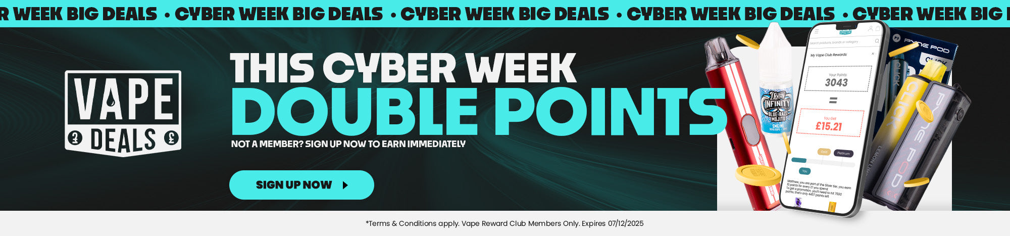 Double Reward Points This Cyber Week