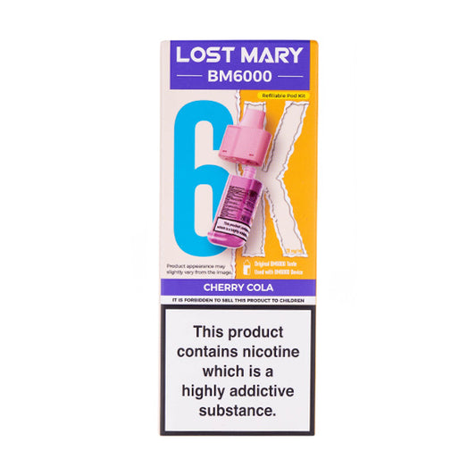 Cherry Cola BM6000 Prefilled Pod + Refill by Lost Mary