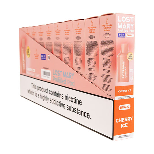 Lost Mary BM600 Prefilled Pods - 2PK [Box of 10] - Cherry Ice