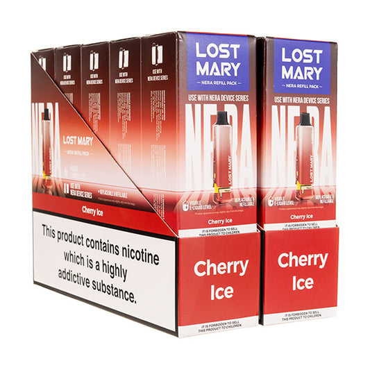 Lost Mary Nera 15k Prefilled Pod + Refill [Box of 10] - Cherry Ice
