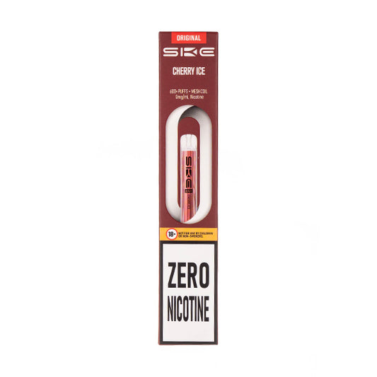 SKE Crystal Bar 600 Zero Nicotine Prefilled Pod Kit  - Cherry Ice