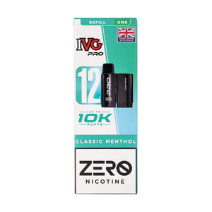 Classic Menthol Pro 12 Prefilled Pod + Refill by IVG (Nicotine Free)