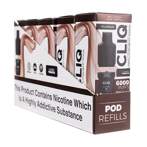 Avomi Cliq 6000 Prefilled Pod + Refill [Box of 5] - Classic Tobacco