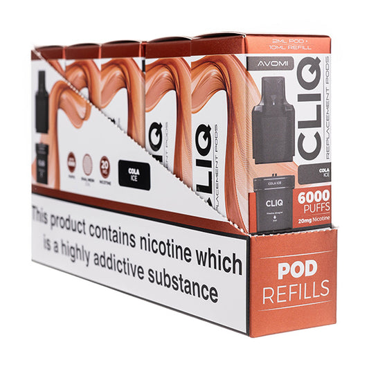 Avomi Cliq 6000 Prefilled Pod + Refill [Box of 5] - Cola Ice