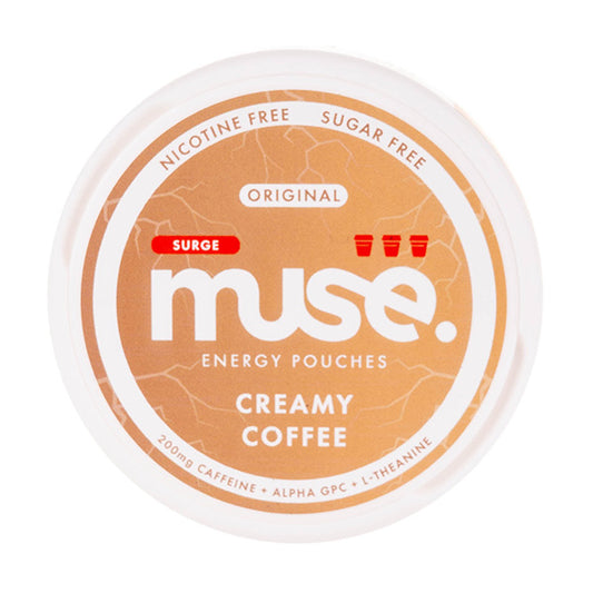 Creamy Coffee Energy Pouches by Muse 200mg Surge