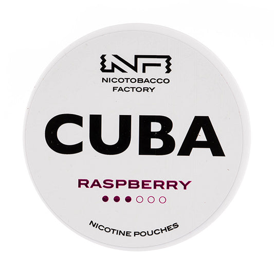 Raspberry Nicotine Pouches by Cuba White
