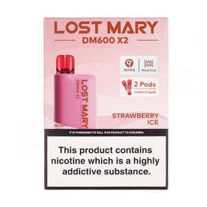 Lost Mary DM600 Disposable Vape in Strawberry Ice