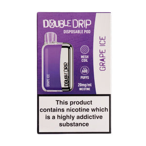 Double Drip Disposable Vape in Grape Ice flavour
