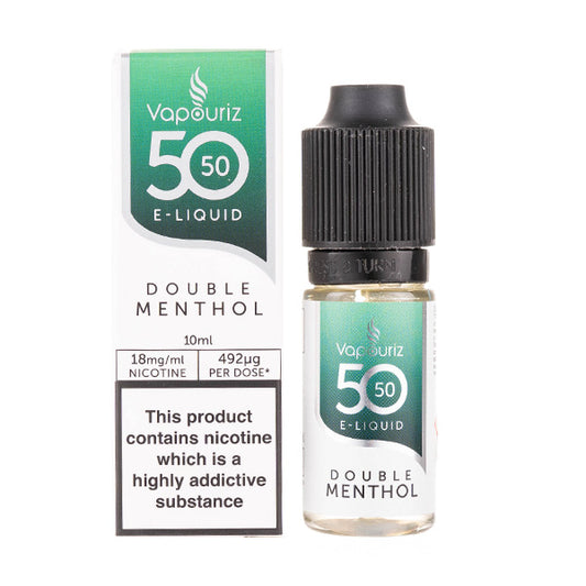 Double Menthol 50/50 E-Liquid by Vapouriz - 18mg