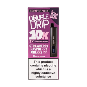 Double Drip 10K Prefilled Pod Kit - Strawberry Raspberry Cherry Ice 