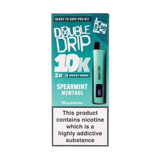 Double Drip 10K Prefilled Pod Kit - Spearmint Menthol 