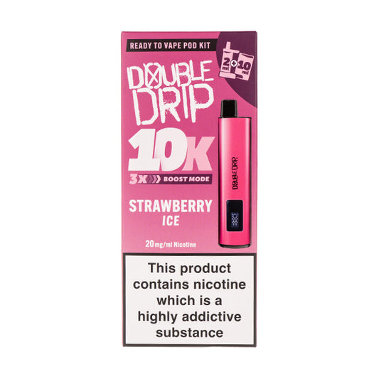 Double Drip 10K Prefilled Pod Kit - Strawberry Ice
