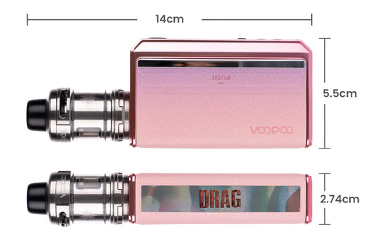 Drag 5 Vape Kit by VooPoo - Dimensions