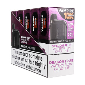 Vampire Vape 10K Prefilled Pod + Refill [Box of 5] - Dragon Fruit Watermelon Smoothie