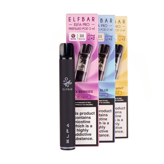 Elf Bar ELFA Pro Pod Kit Bundle - Includes 3x ELFA Pro Pods Elf Bar ELFA Pro Pod Kit Bundle - Includes 3x ELFA Pro Pods