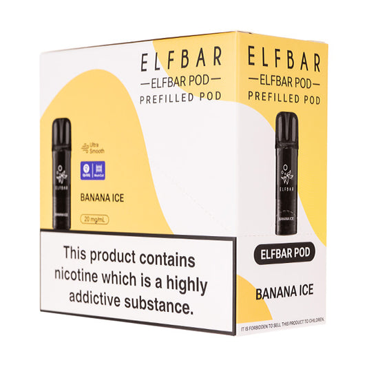 Elf Bar 600 Prefilled Pods - 4PK [Box of 10] - Banana Ice