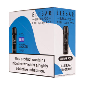 Elf Bar 600 Prefilled Pods - 4PK [Box of 10] - Blue Razz Lemonade