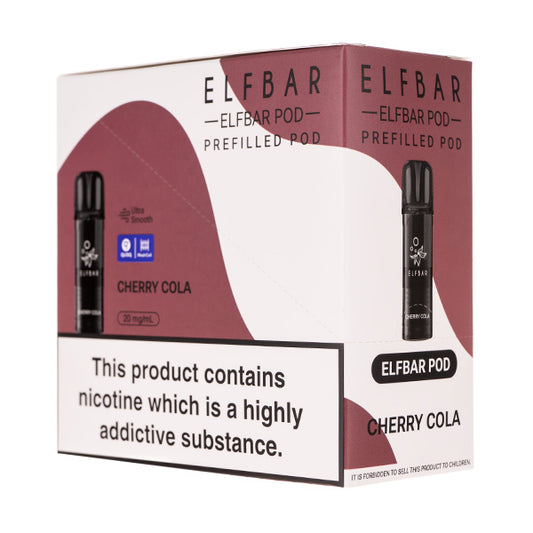 Elf Bar 600 Prefilled Pods - 4PK [Box of 10] - Cherry Cola