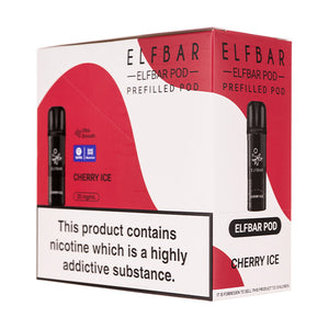 Elf Bar 600 Prefilled Pods - 4PK [Box of 10] - Cherry Ice
