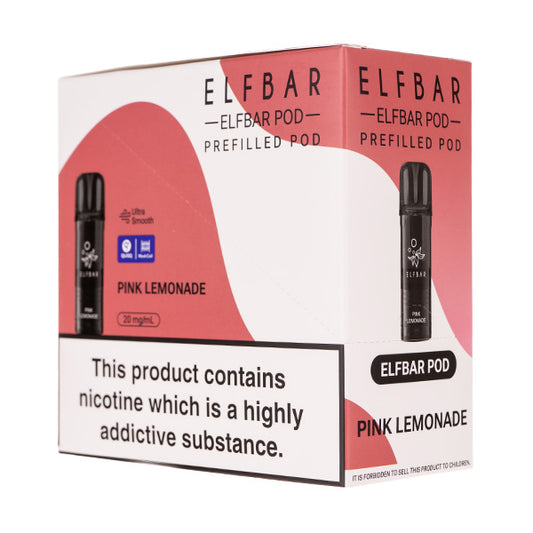 Elf Bar 600 Prefilled Pods - 4PK [Box of 10] - Pink Lemonade