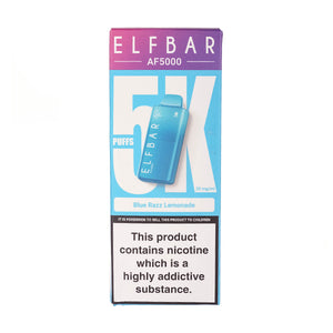 Elf Bar AF5000 Disposable Vape in blue razz lemonade