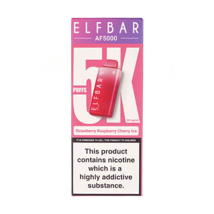 Elf Bar AF5000 Disposable Vape in strawberry raspberry cherry ice