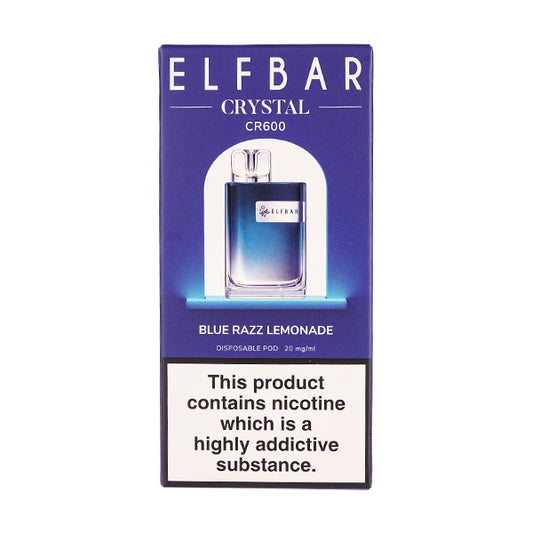 Elf Bar Crystal CR600 Disposable Vape Blue Razz Lemonade