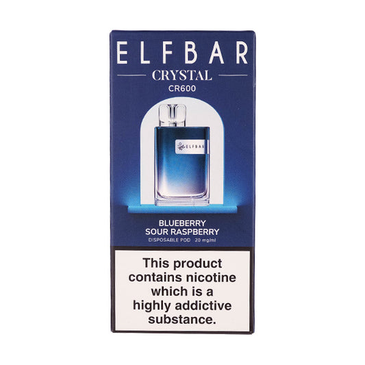 Elf Bar Crystal CR600 Disposable Vape Blueberry Sour Raspberry