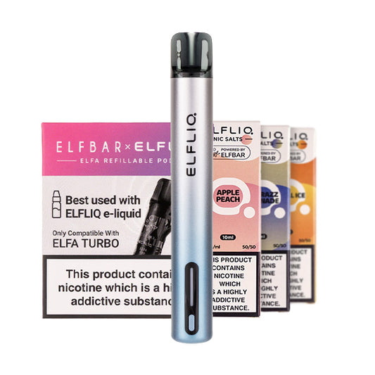 Elf Bar ELFA Turbo Refillable Pod Kit Bundle - Aurora Cyan