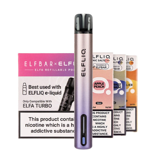 Elf Bar ELFA Turbo Refillable Pod Kit Bundle - Aurora Purple