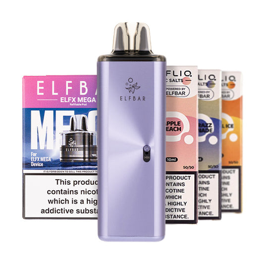 Elf Bar ELFX Mega Pod Kit Bundle - Purple