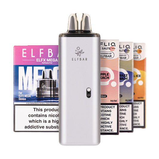 Elf Bar ELFX Mega Pod Kit Bundle - Silver