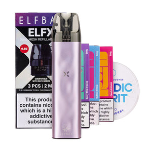 Elf Bar ELFX Mini Vape Kit & Nicotine Pouch Bundle on Lilac