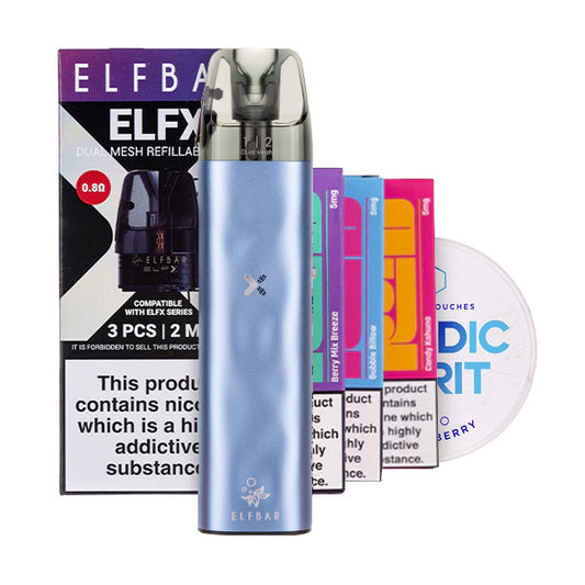 Elf Bar ELFX Mini Vape Kit & Nicotine Pouch Bundle on Sky