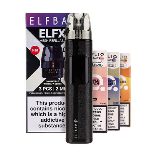 Elf Bar ELFX Pro Classic Pod Kit Bundle - Black