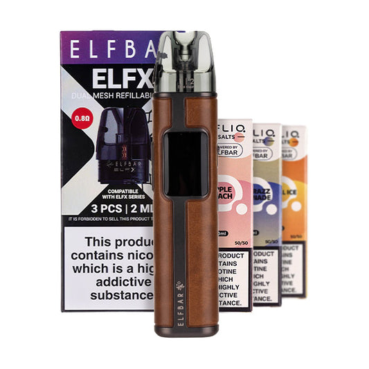 Elf Bar ELFX Pro Classic Pod Kit Bundle - Cowboy Brown