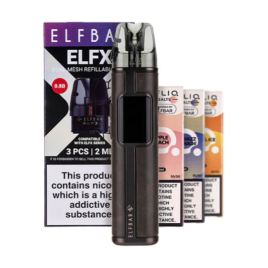 Elf Bar ELFX Pro Classic Pod Kit Bundle - Cowbow Grey