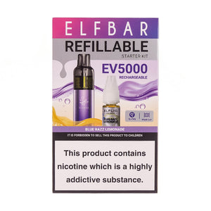 Elf Bar EV5000 Refillable Rechargeable Disposable Vape - Blue Razz Lemonade
