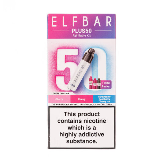 Elf Bar Plus 50 Prefilled Pod Kit in Cherry Edition
