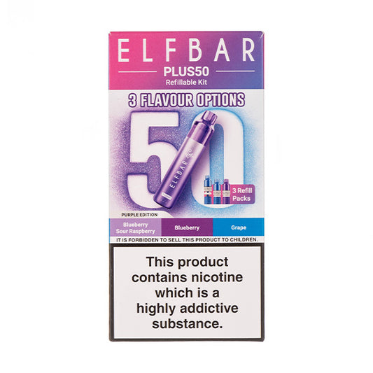 Elf Bar Plus 50 Prefilled Pod Kit in Purple Edition