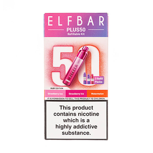 Elf Bar Plus 50 Prefilled Pod Kit in Ruby Edition