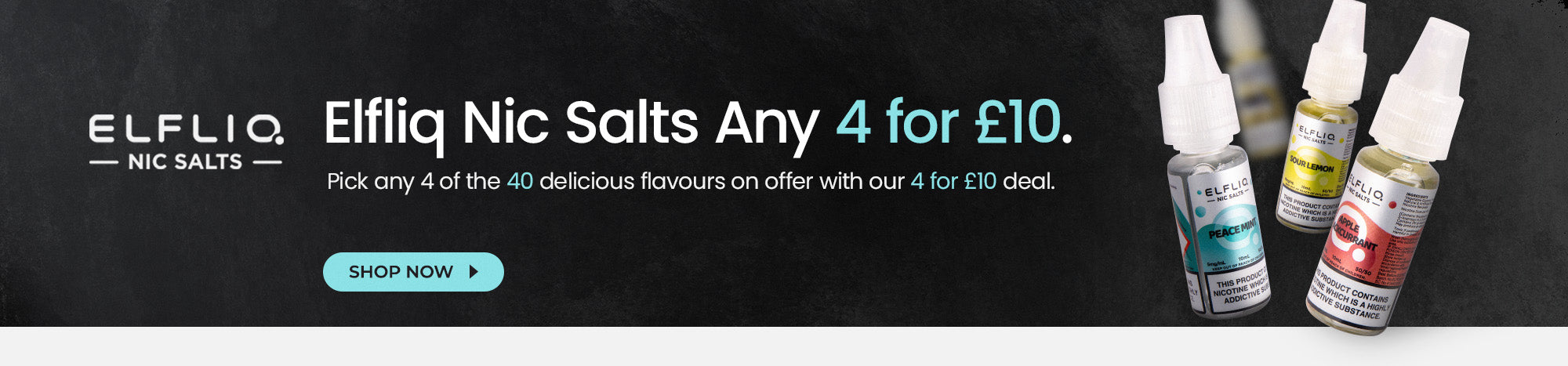 Pick any 4 Elfliq salts for £10