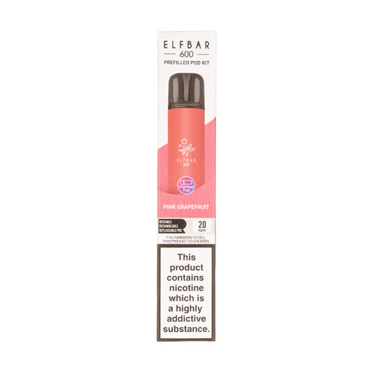 Elf Bar 600 Prefilled Pod Kit - Pink Grapefruit